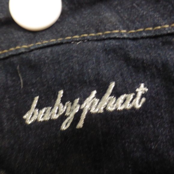 BABY PHAT GIRLS, size 16, stretch, denim shorts, sequin design back pockets BNWT - Picture 3 of 16